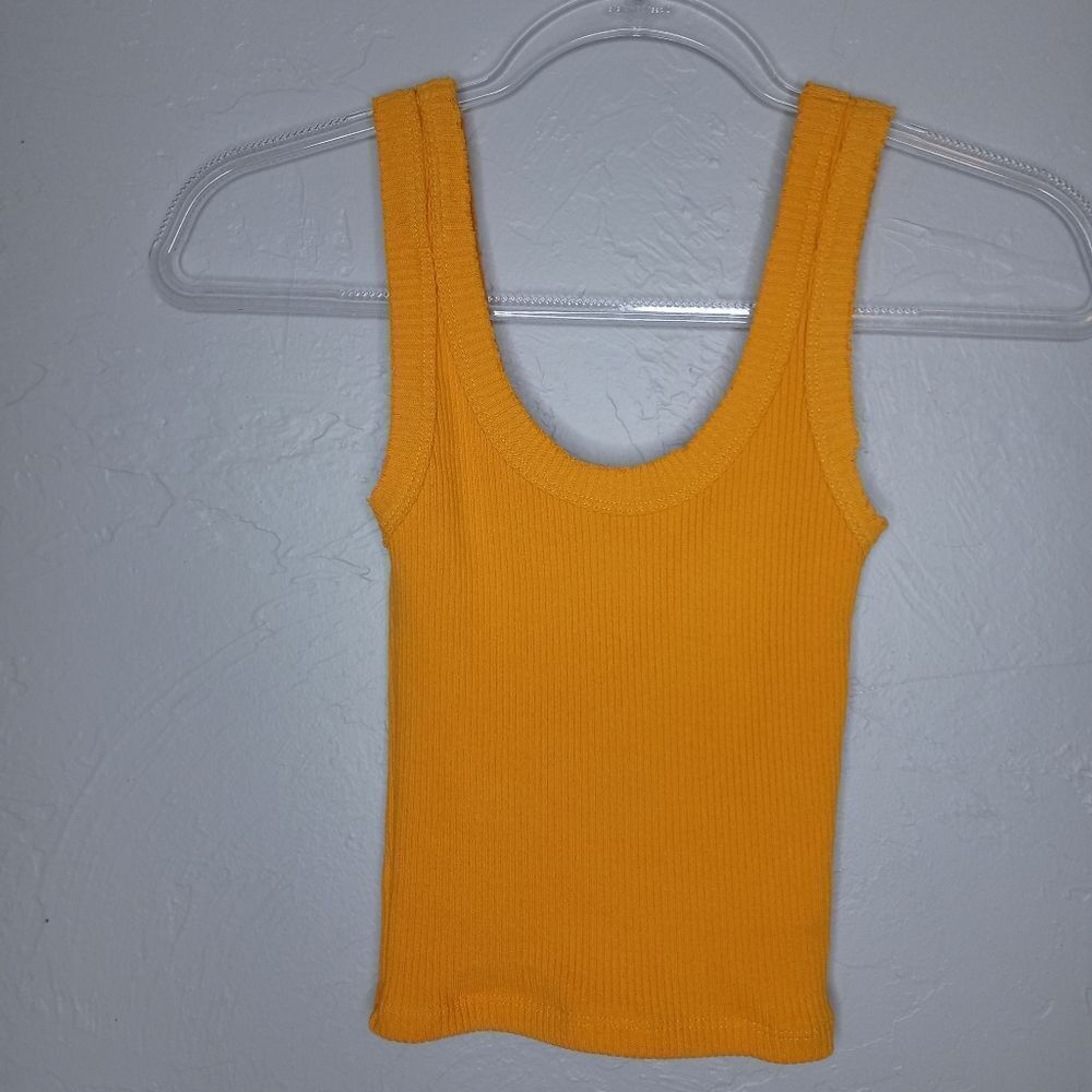 Urban Outfitters Golden Yellow Ribbed Tank